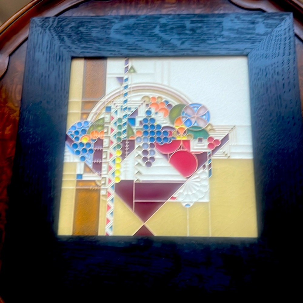 Framed Motawi Tlle Frank Lloyd Wright design